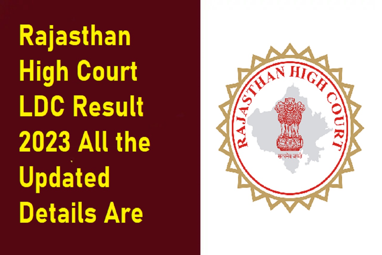 Rajasthan High Court LDC Result 2023