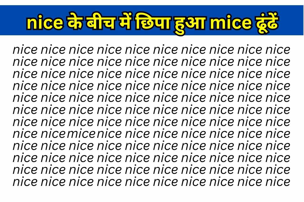 Optical Illusion: हिम्मत है तो सिर्फ 6 सेकंड में nice में छुपा mice ढूंढ निकालिये और बन जाइये सुपर जीनियस